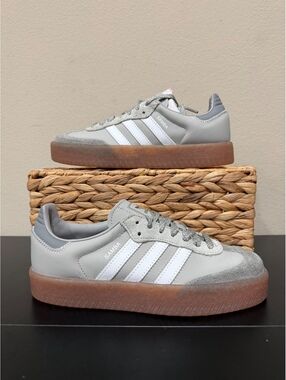 Size 6.5 - Adidas Women’s Sambae “Grey White”